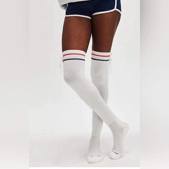 Free People Accessories - NWT Free People Movement Foul Shot Knee High Socks in White